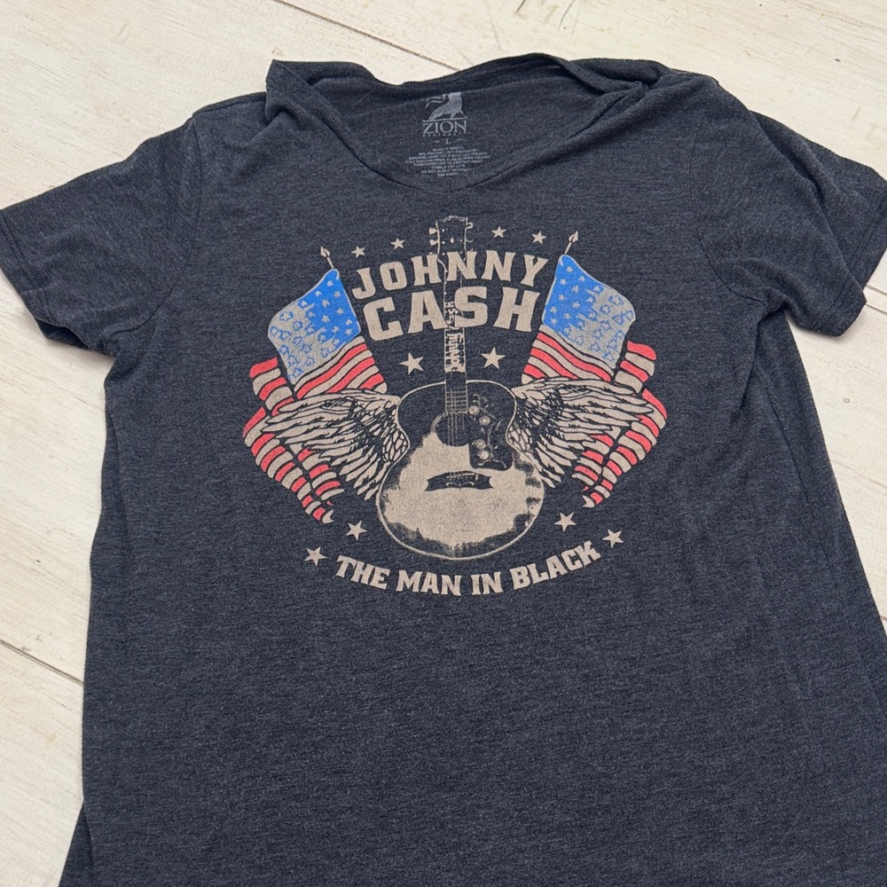 Zion Rootswear Johnny Cash Tee - Dark Gray